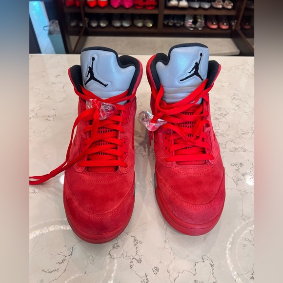 Nike Air Jordan 5 “Anthracite” Retro ‘Red Suede’ reflective tongue. Men’s 10.5 - Picture 9 of 15